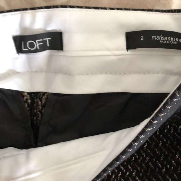 Black pants with beautiful gold metallic threading - Picture 4 of 4